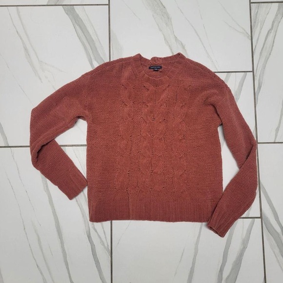 American Eagle y2k Knitted Sweater Fall Rust - Picture 1 of 7